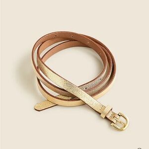 J. Crew gold leather belt EUC, Size L